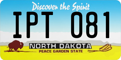 ND license plate IPT081