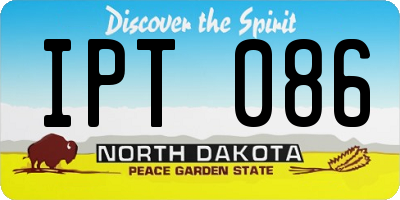 ND license plate IPT086
