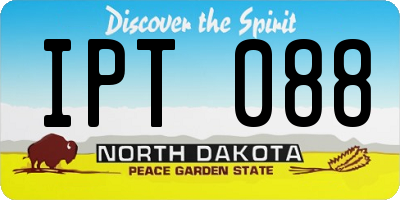 ND license plate IPT088