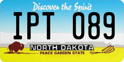 ND license plate IPT089