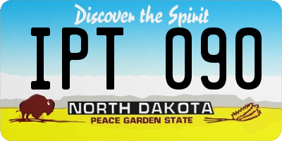 ND license plate IPT090