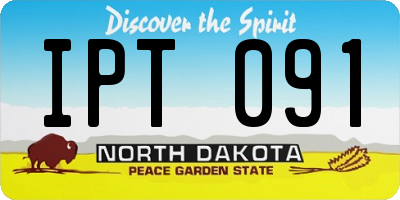 ND license plate IPT091