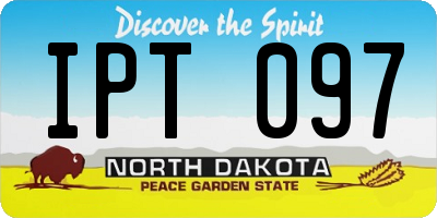 ND license plate IPT097
