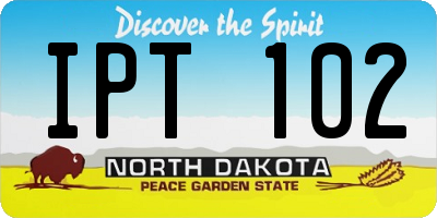 ND license plate IPT102