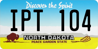 ND license plate IPT104