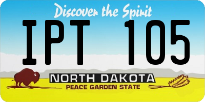 ND license plate IPT105