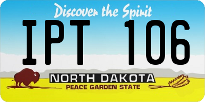 ND license plate IPT106