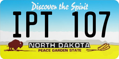 ND license plate IPT107