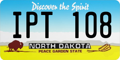 ND license plate IPT108