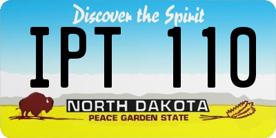 ND license plate IPT110