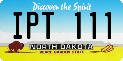 ND license plate IPT111