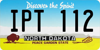 ND license plate IPT112