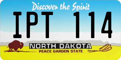 ND license plate IPT114