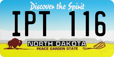 ND license plate IPT116