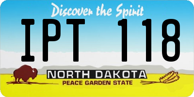 ND license plate IPT118