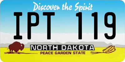 ND license plate IPT119