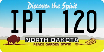 ND license plate IPT120