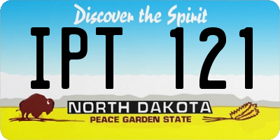 ND license plate IPT121