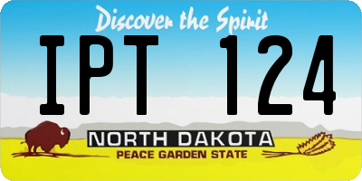ND license plate IPT124