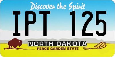 ND license plate IPT125