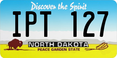 ND license plate IPT127