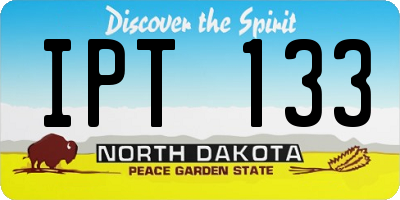 ND license plate IPT133