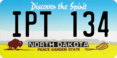 ND license plate IPT134