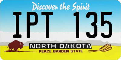 ND license plate IPT135