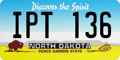 ND license plate IPT136