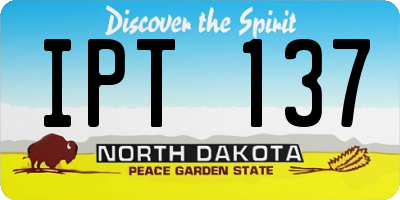 ND license plate IPT137