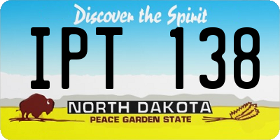 ND license plate IPT138