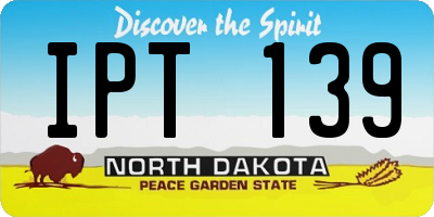 ND license plate IPT139