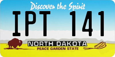 ND license plate IPT141