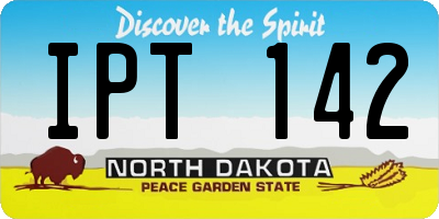 ND license plate IPT142