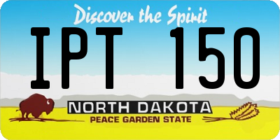 ND license plate IPT150