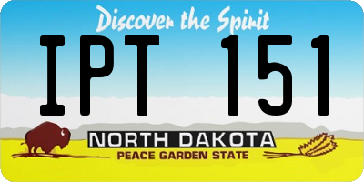 ND license plate IPT151