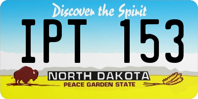 ND license plate IPT153
