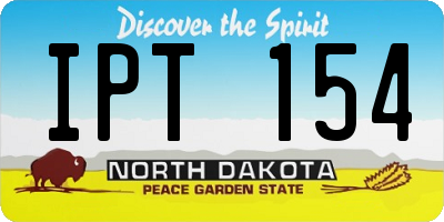 ND license plate IPT154