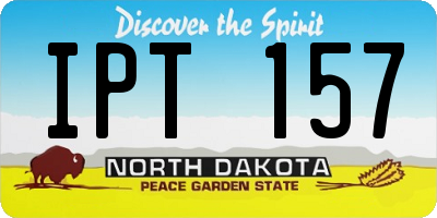 ND license plate IPT157