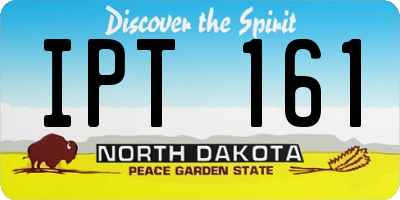 ND license plate IPT161