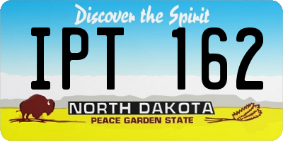 ND license plate IPT162
