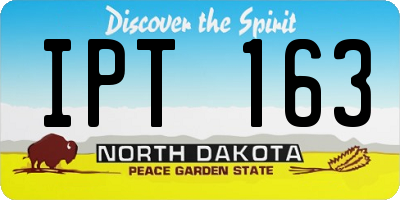 ND license plate IPT163