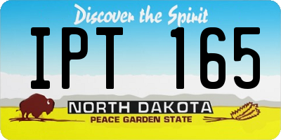 ND license plate IPT165