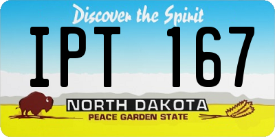 ND license plate IPT167
