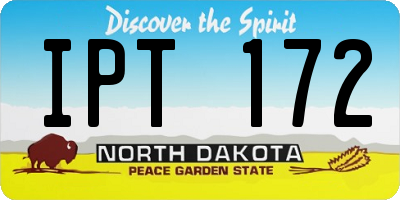 ND license plate IPT172