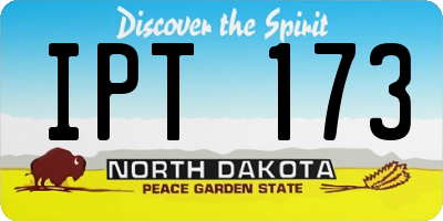 ND license plate IPT173