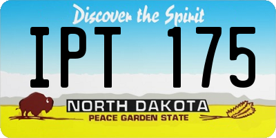 ND license plate IPT175