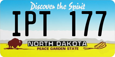 ND license plate IPT177