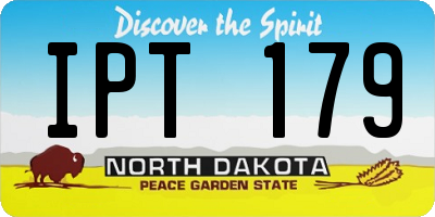 ND license plate IPT179
