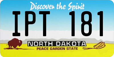 ND license plate IPT181
